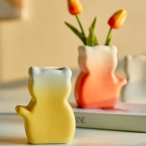 Lighteme Cute Cat Back View Ceramic Vase