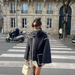 Lighteme Womens Coat with Scarf