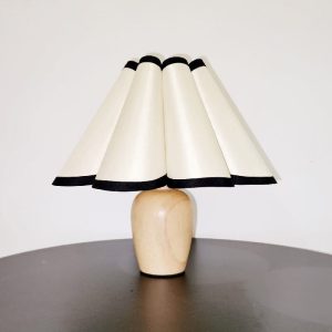 Lighteme Pleated Wooden Base Table Lamp