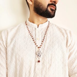 OM Shiva Trishool Rudraksha Necklace 54 Beads